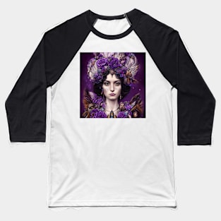 Queen of Owls 2 Higher Detail Baseball T-Shirt